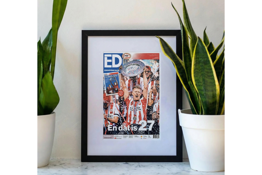 Ingelijste voorpagina ED - PSV kampioen - afbeelding 1