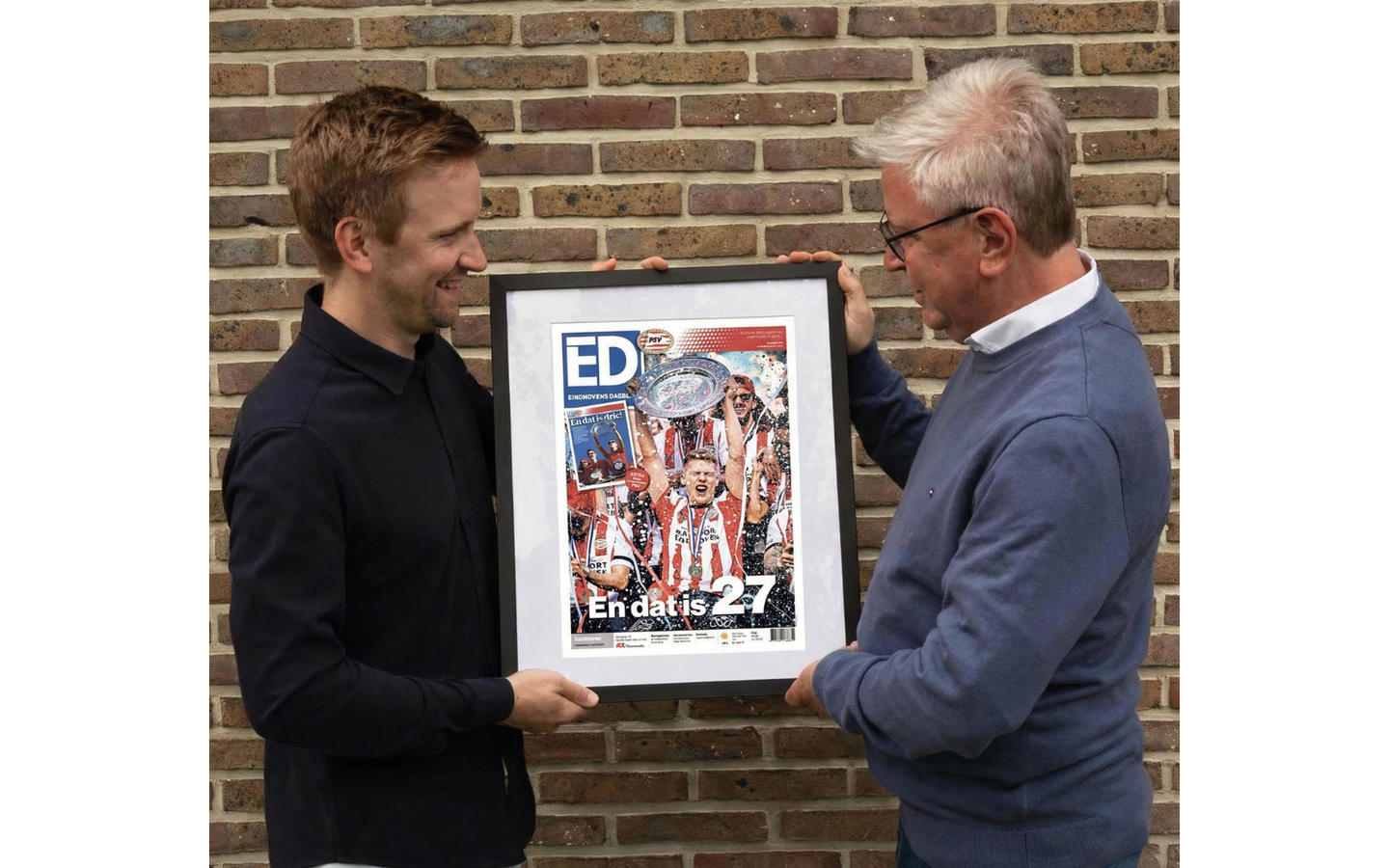 Ingelijste voorpagina ED - PSV kampioen - afbeelding 3