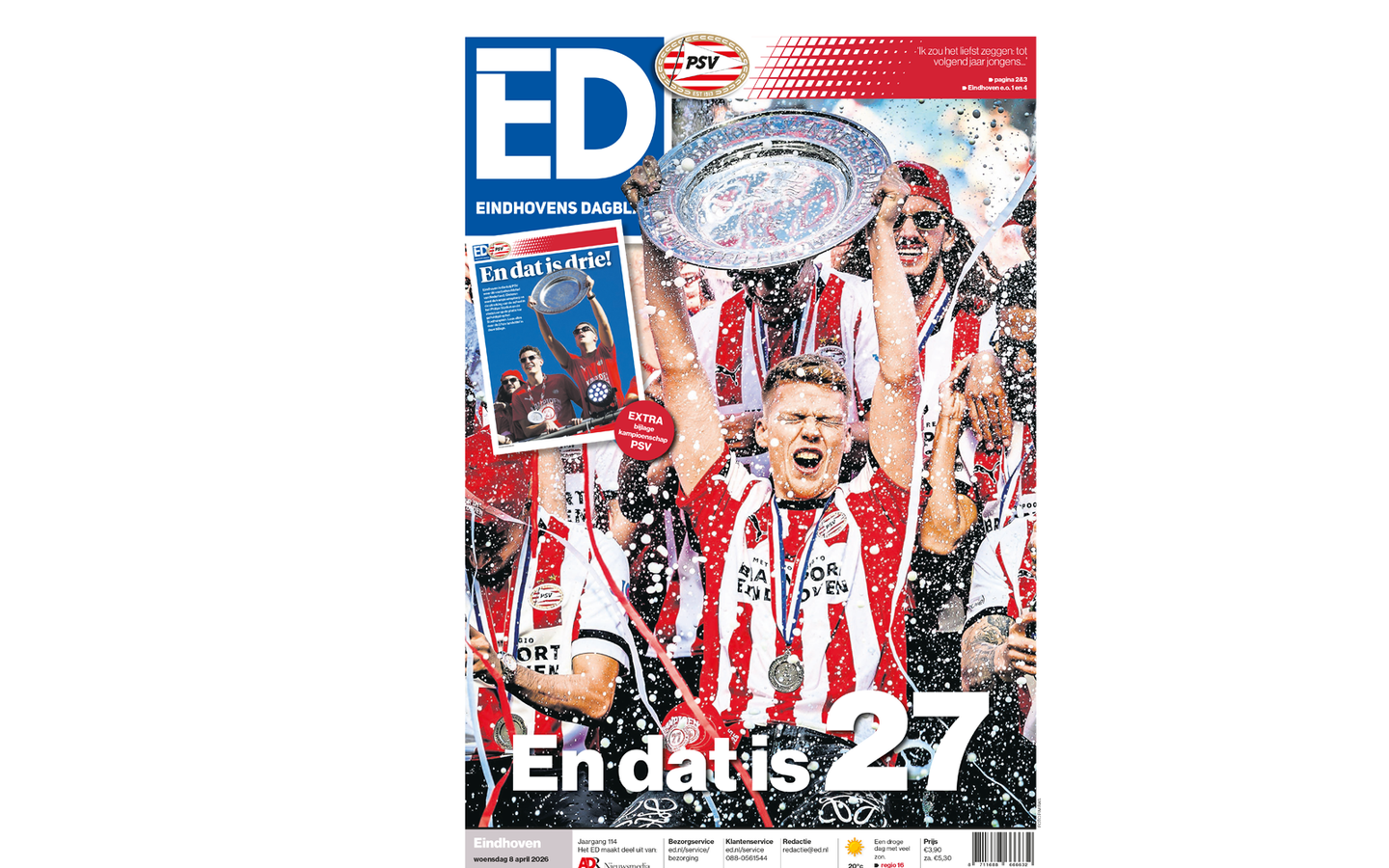 Puzzel voorpagina ED - PSV kampioen - afbeelding 3