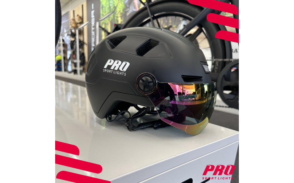 Fietshelm met vizier en oorwarmers - Pro Sport Lights - afbeelding 6