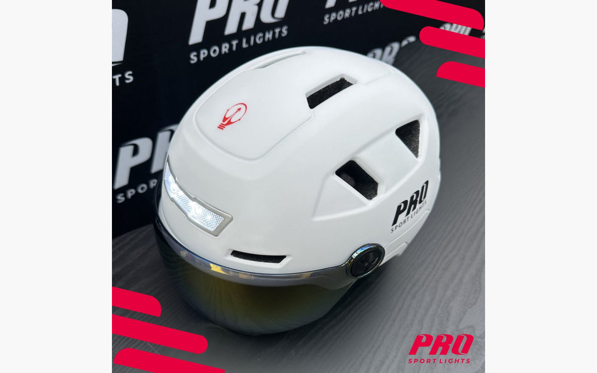 Fietshelm met vizier en oorwarmers - Pro Sport Lights - afbeelding 7